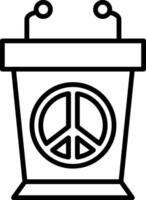 Speech Line Icon vector