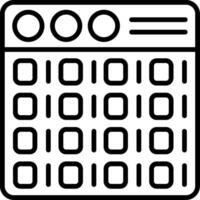 Binary Line Icon vector