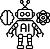 Robot Line Icon vector
