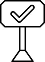 Signboard Line Icon vector