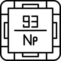 Neptunium Line Icon vector