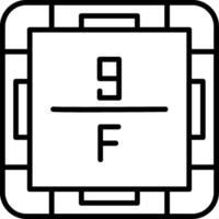 Fluorine Line Icon vector