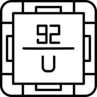 Uranium Line Icon vector