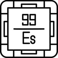 Einsteinium Line Icon vector