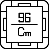 Curium Line Icon vector
