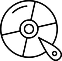 Disk Line Icon vector