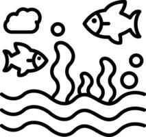 Fish Line Icon vector