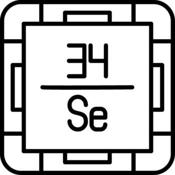 Selenium Line Icon vector