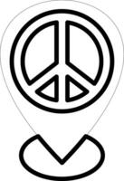 Map Pointer Line Icon vector