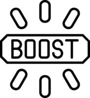 Boost Line Icon vector