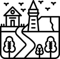 Lighthouse Line Icon vector