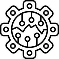 configuration Line Icon vector