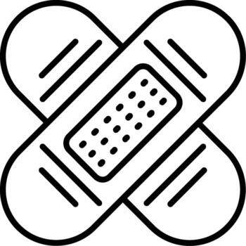 Patch Line Icon vector