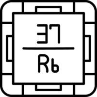 Rubidium Line Icon vector