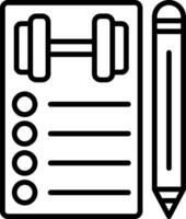 To Do List Line Icon vector