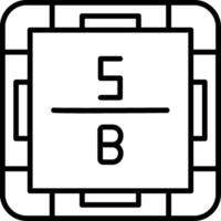 Boron Line Icon vector