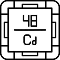 Cadmium Line Icon vector