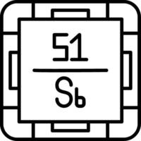 Antimony Line Icon vector