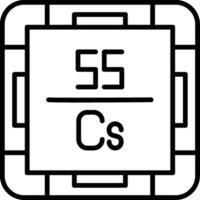 Cesium Line Icon vector