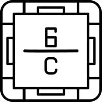 Carbon Line Icon vector