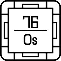 Osmium Line Icon vector