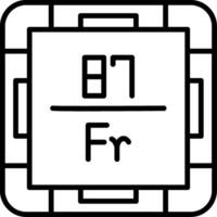 Francium Line Icon vector