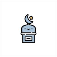 A cute little box with a moon and a star on top vector