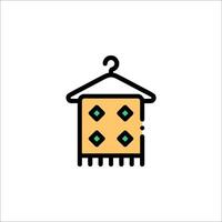A house with a hanger on the wall vector