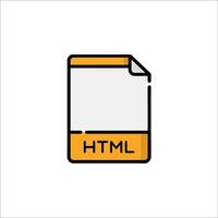 Html file icon vector