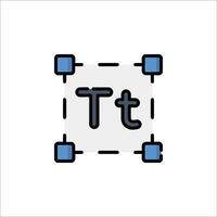 A square with the letter t on it vector