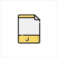 A file icon with a yellow background vector