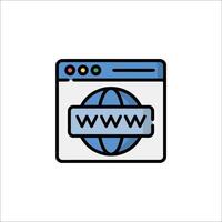 Web page icon with the word www vector