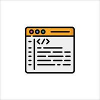 A web page icon with a text box vector