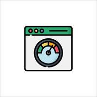 A washing machine icon with a meter on it vector