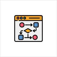 A web page with a diagram of a process vector