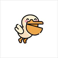 A cartoon duck with a beak and open mouth vector