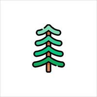 A green pine tree icon on a white background vector