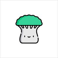 A mushroom icon with a smiley face vector