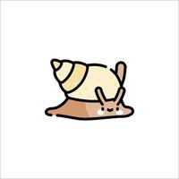 A snail with a shell on its back vector