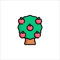 Apple tree icon illustration vector