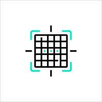 A square grid with a square in the middle vector