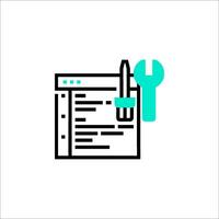 A wren and a wrench are on a document vector
