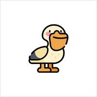 A cartoon duck with a beak and a beak vector