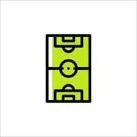 A soccer field icon in a line style vector