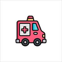 An ambulance icon on a white background vector