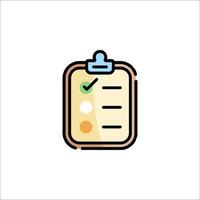 A clipboard with a check mark on it vector