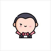 A cartoon character with a bow tie and a black suit vector