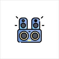 A speaker icon with two speakers on top vector
