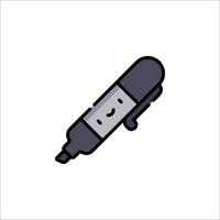 A pen with a smiley face on it vector