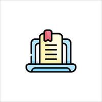 A document icon with a red ribbon vector
